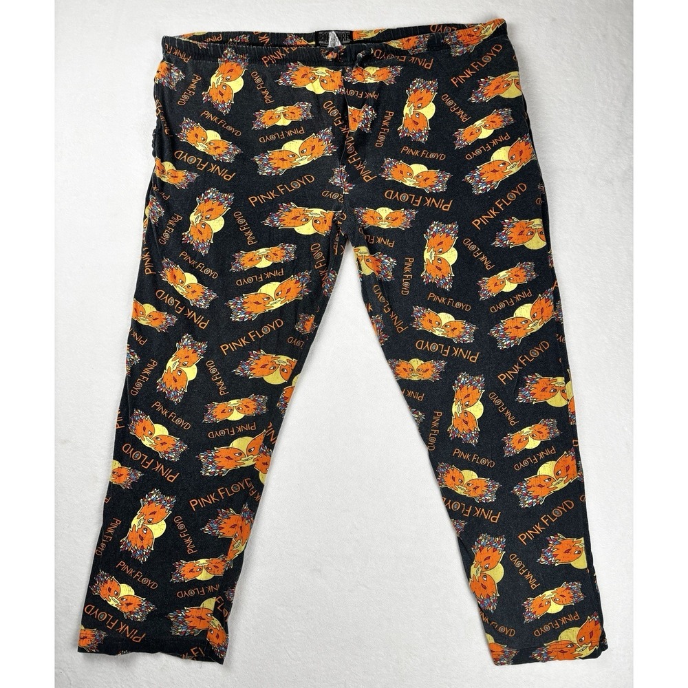 Pink‎ Floyd Pajama Pants Mens Large Black Graphic Band Sleep Lounge